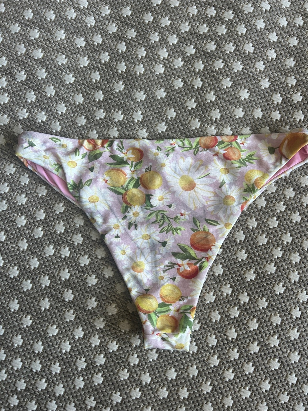 Like New Anthropologie x Farm Rio Tangerine Dream Bikini Bottom (L) - Picture 3 of 5